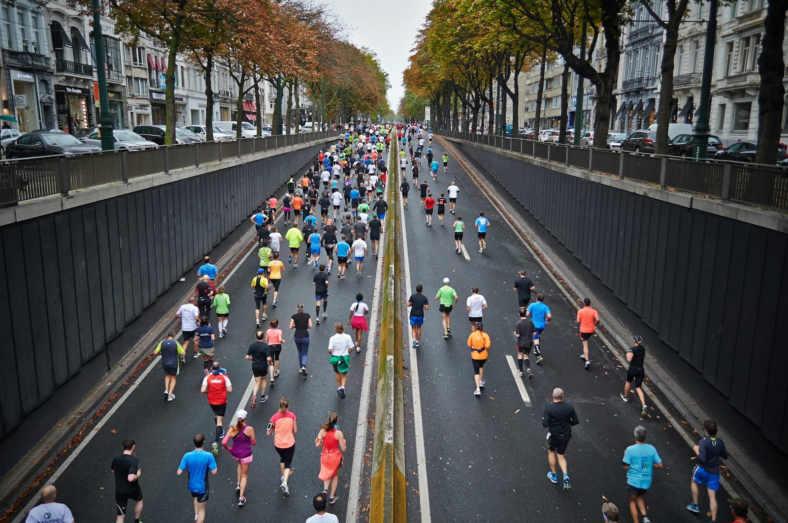 Charity runners on a solidarity event